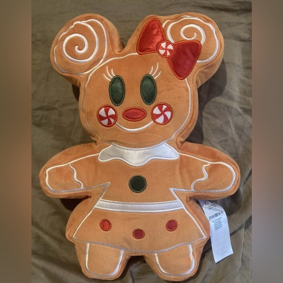DISNEY PARKS CHRISTMAS GINGERBREAD SCENTED MINNIE MOUSE 13" PLUSH - Picture 1 of 6